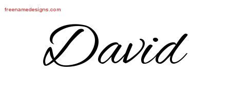 how to write david in cursive